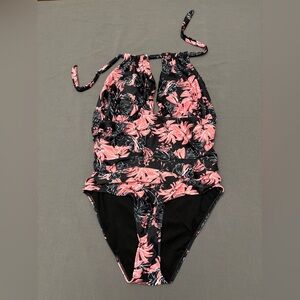 Floral Women’s Swimwear in Pink and Black